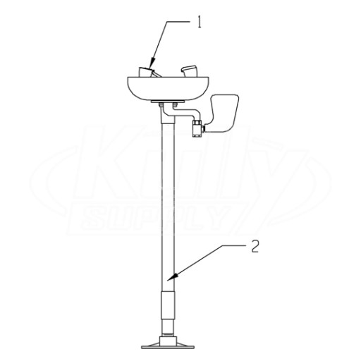 Speakman SE-496 Eye/Face Wash Parts Breakdown