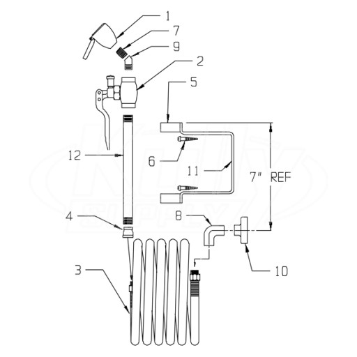 Speakman SE-925 Drench Hose Parts Breakdown