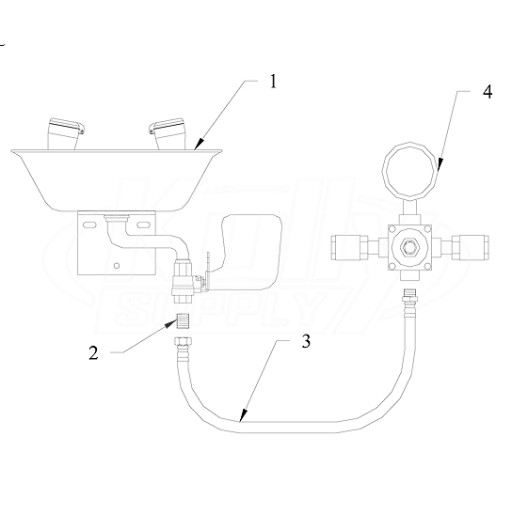 Speakman SE-TW-CU Eyewash/Mixing Valve Parts Breakdown