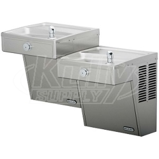 Elkay VRCTLSC8SC Vandal-Resistant Dual Drinking Fountain with Louver Screens
