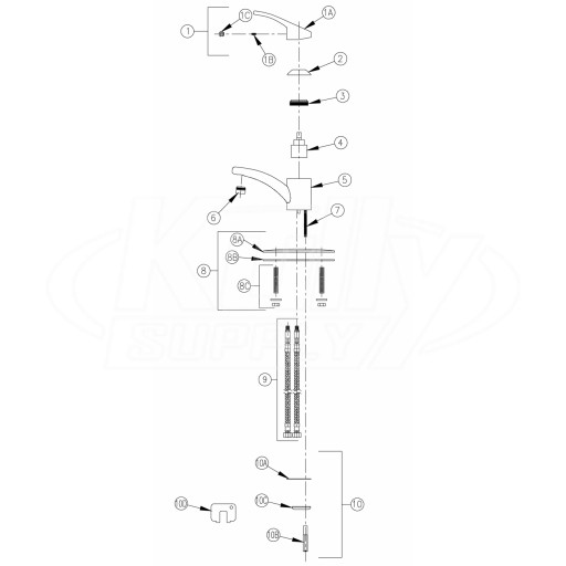 Zurn Z82200-CP4 Parts Breakdown