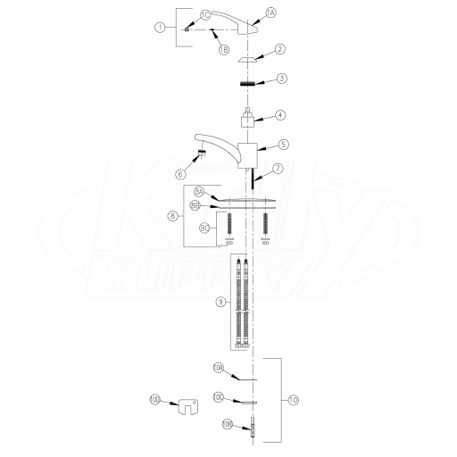 Zurn Z82200-XL-CP4 Parts Breakdown