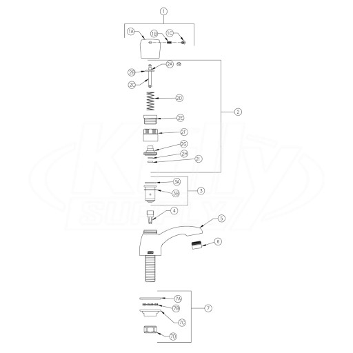 Zurn Z86100 Parts Breakdown 