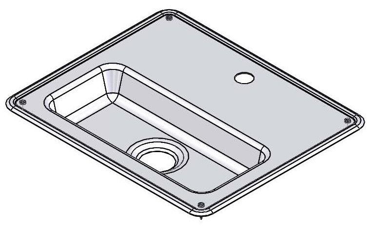 T&S Brass 010123-45 Drip Pan (Stainless Steel)