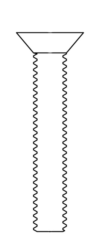 Acorn 0152-022-000 1/4-20 X 1-1/2" Flat Head Allen W/Ctr Reject S.Stl Screw