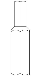 Acorn 0296-026-000 5/32" Center Reject Hex Bit For 1/4" Socket (10-Pack)