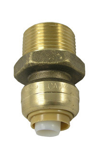 SharkBite U140LF Straight Connector 1" X 1" MNPT- Lead Free