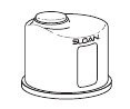 Sloan EBV-38-A Plastic Cover (with Override Button) (Discontinued)