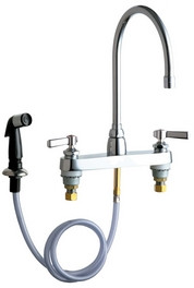 Chicago 1102-GN8AE3-369AB Hot and Cold Water Sink Faucet with Side Spray
