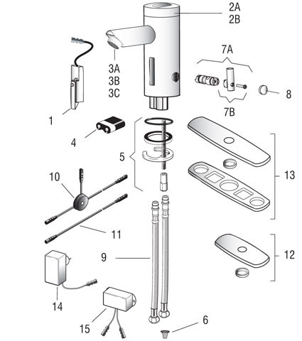 Sloan SOLIS EAF-275 Faucet Parts Breakdown