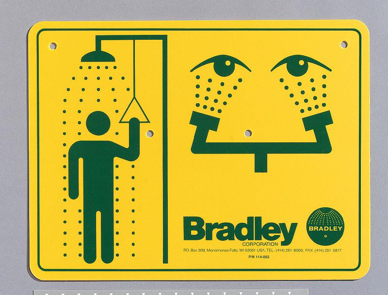 Bradley 114-052 Drench Shower / Eyewash Sign