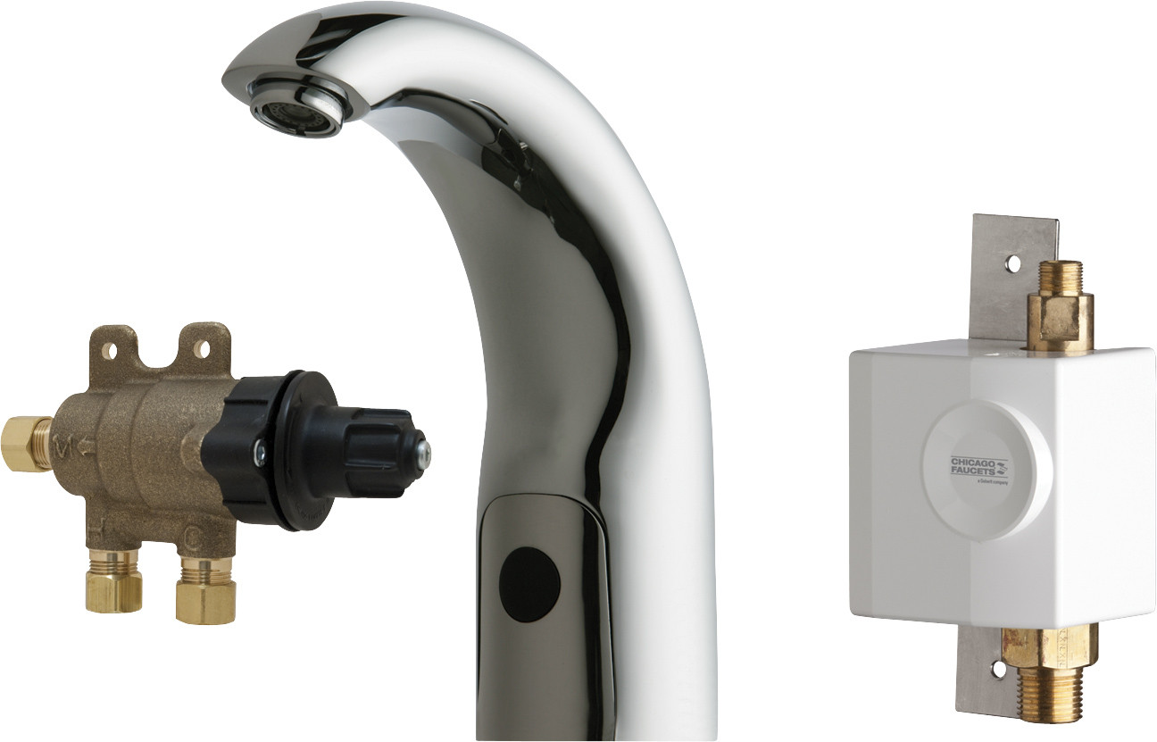 Chicago 116.972.AB.1 HyTronic Traditional Sink Faucet with Dual Beam Infrared Sensor
