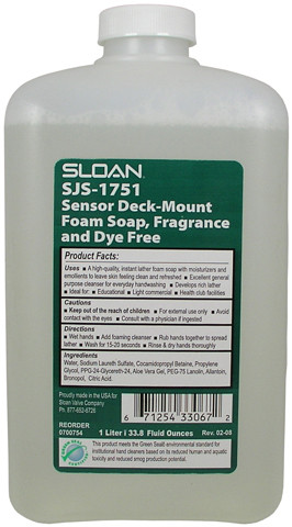Sloan SJS-1751-4 Rose Foaming Soap Green Seal 1000 mL (Discontinued)