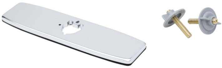 T&S Brass 013434-40 8" C/C Forged Deckplate, Chrome Plated