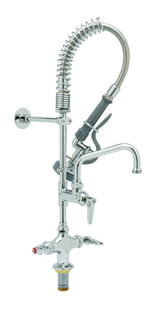 T&S Brass MPZ-2DLN-06 Single Hole Mini Pre-Rinse Unit With 6" Swing Nozzle