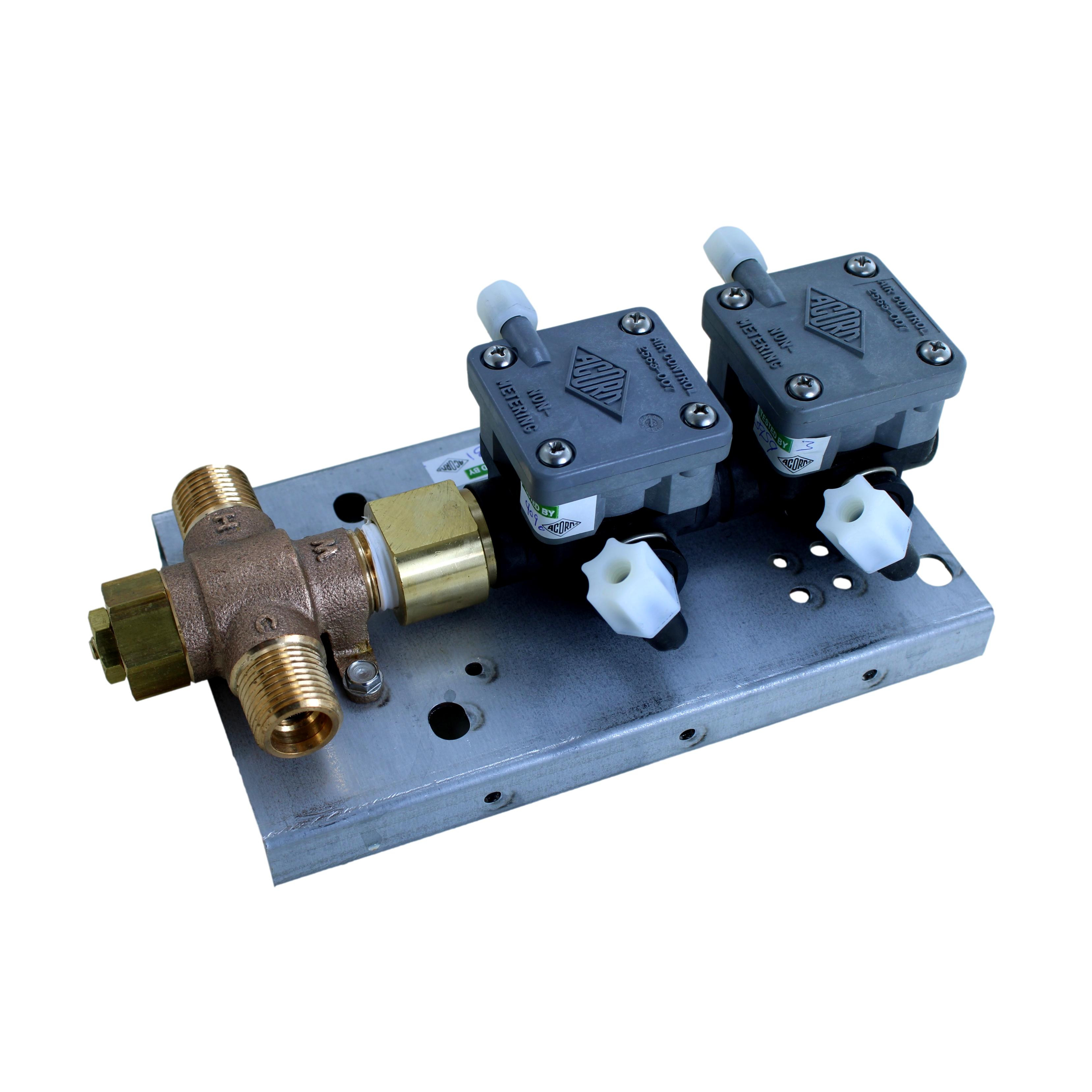 Acorn 2598-212-001 Mxt/P Valve Assembly W/Plate For 2 Stn Foot Op. Non-Metering Wash-Ware