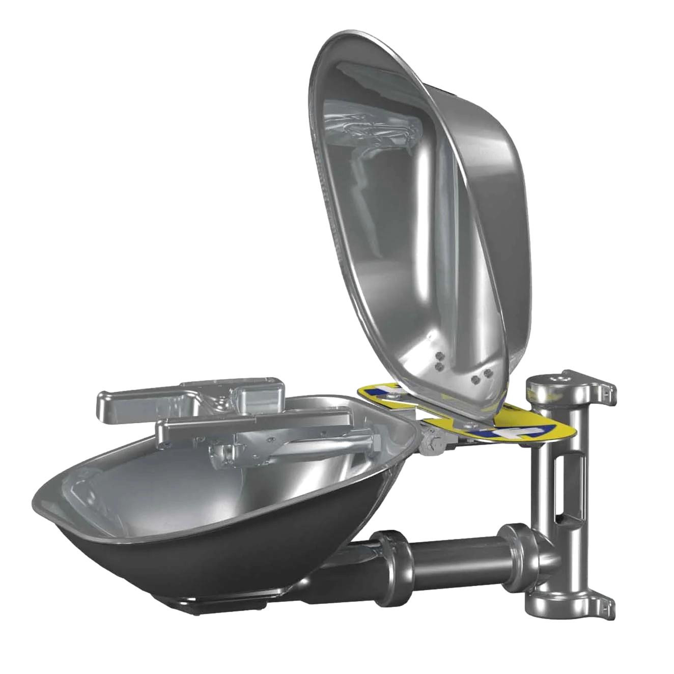 Bradley S19224SC Halo Stainless steel eye/face wash, bowl & hinged dust cover
