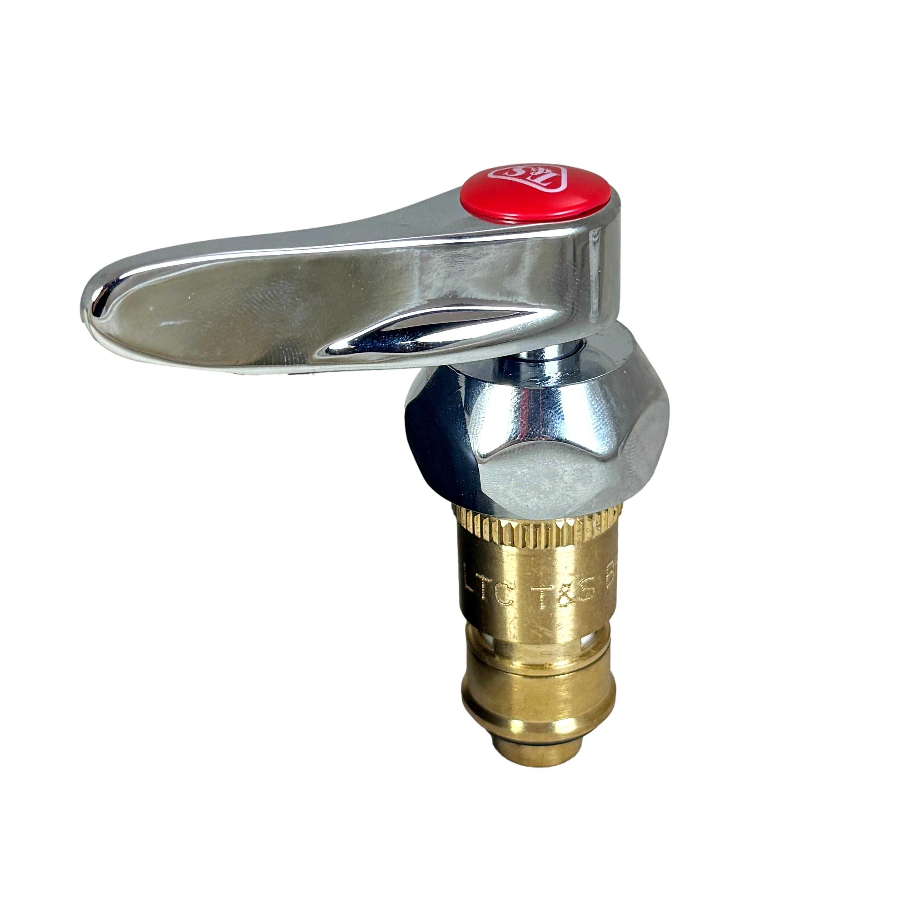 T&S Brass 019640-25 Cerama Cartridge, LTC w/ Check Valve, Bonnet, Lever Handle, Screw & Index (Red)