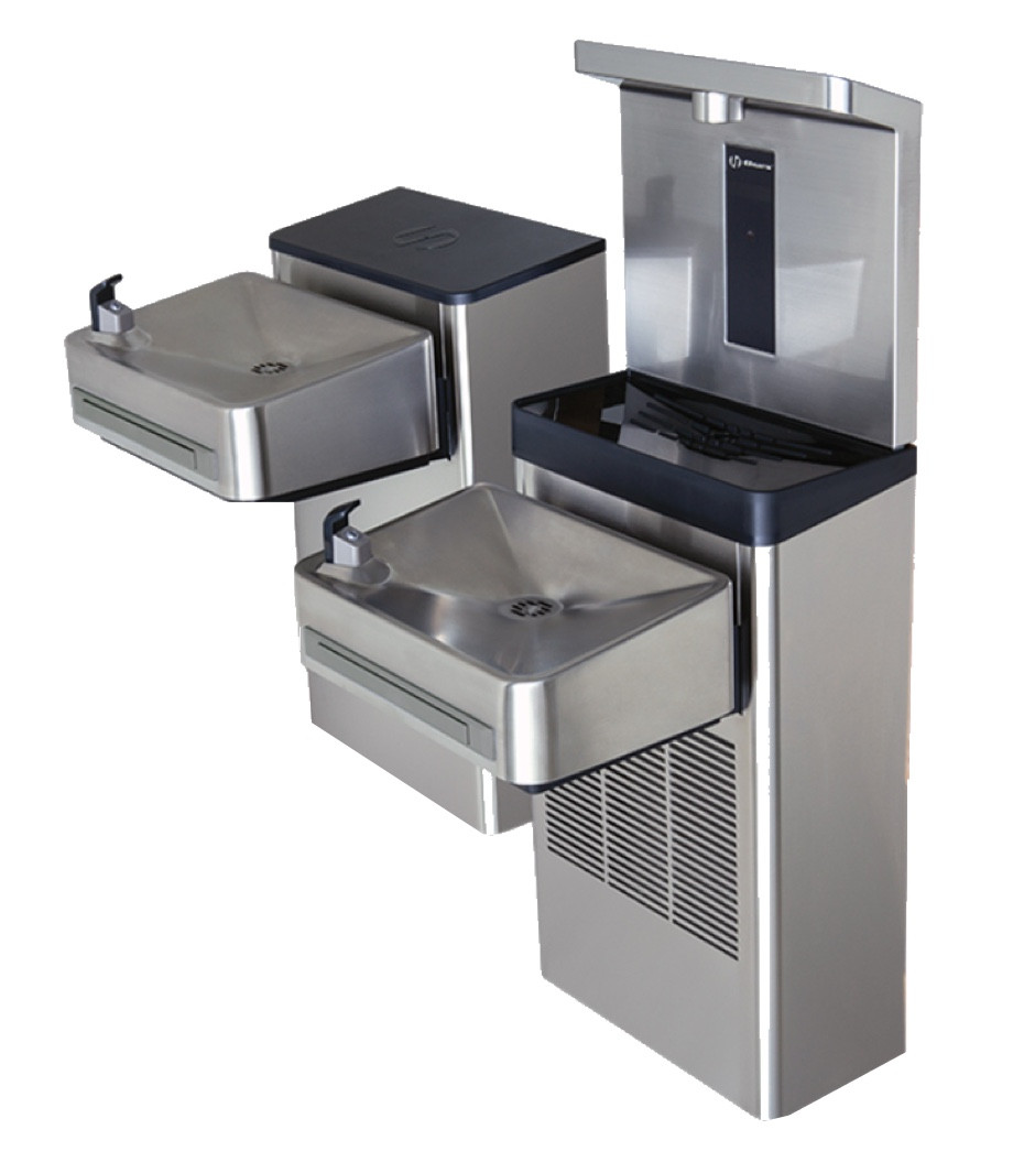 Haws 1212S Dual Drinking Fountain with Bottle Filler
