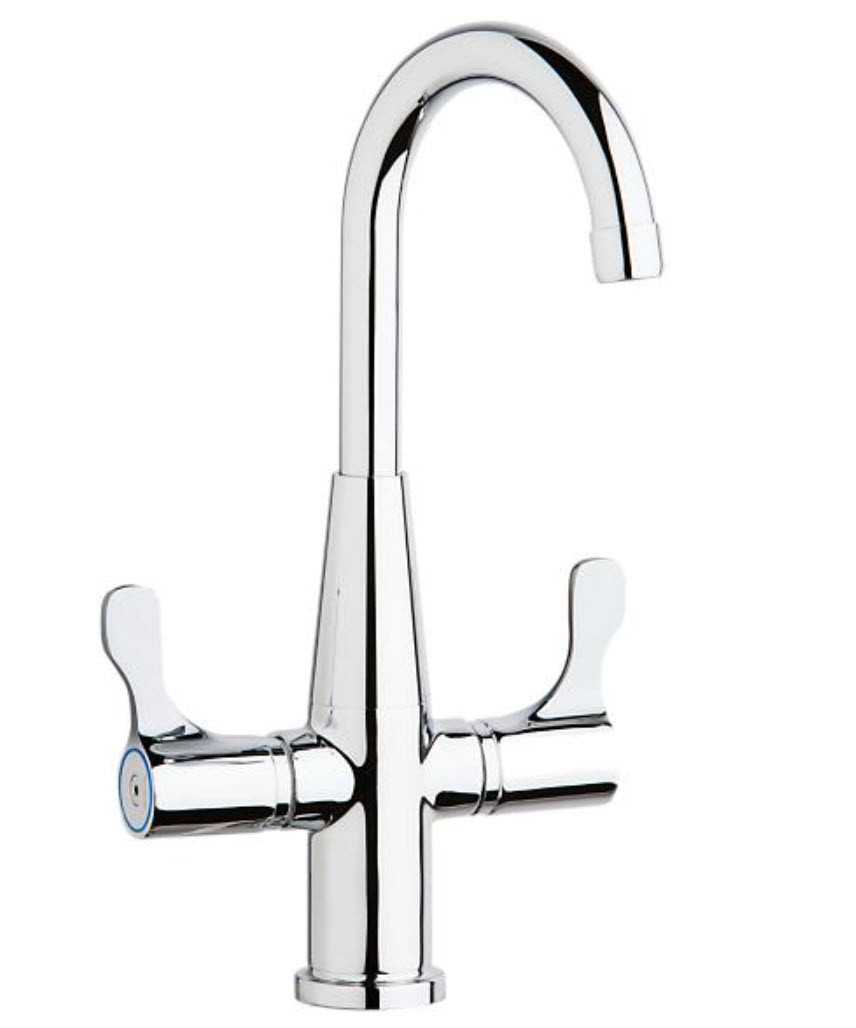 Elkay LKD2223C Chrome Single Hole Deck Mount Faucet with Gooseneck Spout