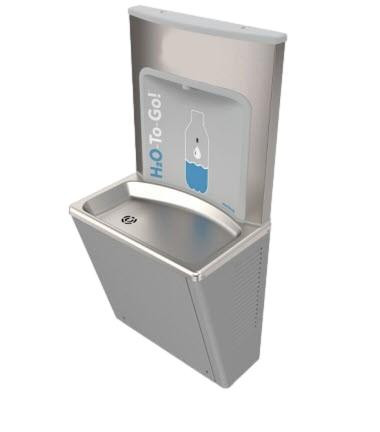 Murdock BFEZG168 EZReach Compact Surface Mount Sensor Operated Gray Refrigerated Bottle Filler