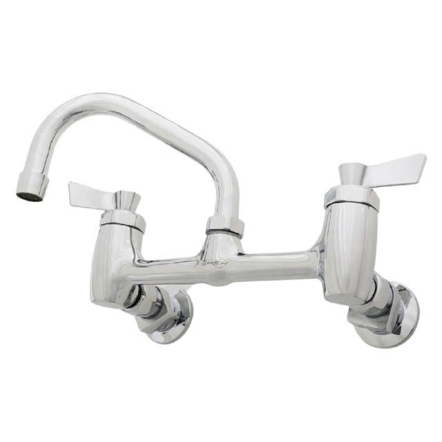 Fisher 32530 8" Adjustable Wall Faucet with Ceramic Cartridges, Lever Handles, 12" Swing Spout