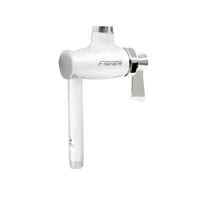 Fisher 29010 Addon Faucet with Ceramic Cartridge, Lever Handle, Swivel Outlet, 4" Riser