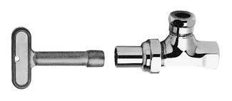 Fisher 1792 Polished Chrome Angle Stop 1/2"M x 1/2"F