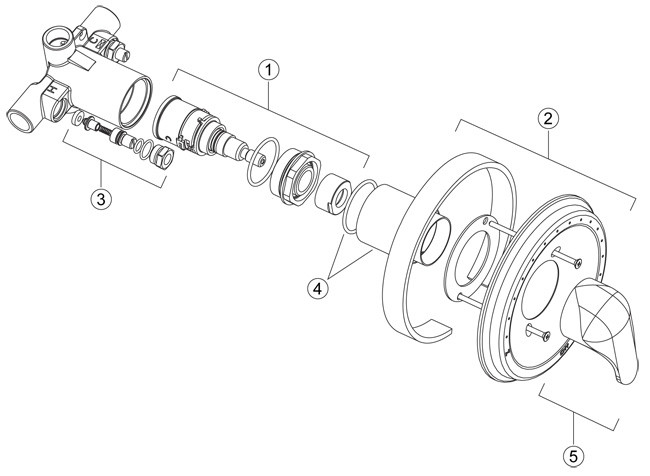 Chicago 1905 Series Shower Parts Breakdown