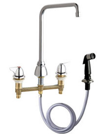 Chicago 200-AHA8-1000XKAB Concealed Sink Hot and Cold Water Faucet with Side Spray