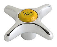 Chicago 204-VACJKCP 2-1/2" Metal Cross Handle w/ Vacuum Index Button