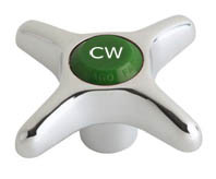Chicago 204-CWJKCP 2-1/2" Metal Cross Handle w/ Cold Water Index Button