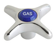 Chicago 204-GASJKCP 2-1/2" Metal Cross Handle w/ Gas Index Button