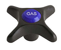 Chicago 205-GASJKNF 2-1/2" Plastic Cross Handle w/ Gas Index Button
