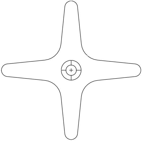 Acorn 2290-001-199 Flo-Cloz Hot Cross Handle Only
