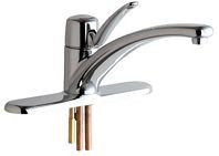 Chicago 2300-8E34VPABCP Single Lever Hot and Cold Water Mixing Sink Faucet