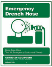 Guardian 250-006G Drench Hose Sign