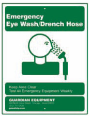 Guardian 250-010G Drench Hose / Eyewash Sign