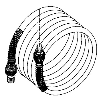 Bradley 269-053 Recoiling Drench Hose 12'