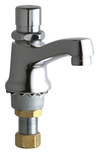 Chicago 333-E12PSHABCP Single Supply Metering Sink Faucet