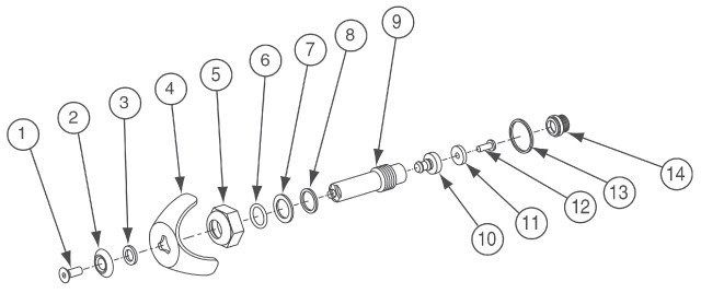 Bradley Compression Shower Valve Parts Breakdown