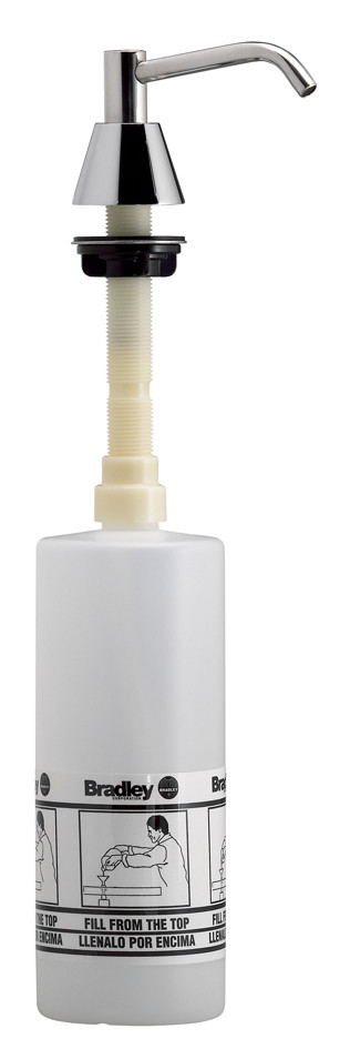 Bradley 6324 16 oz. Lavatory Mounted Soap Dispenser with 4" Spout