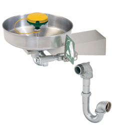 Haws 7360BTWC AXION MSR Wall-Mounted Barrier-Free Eye/Face Wash (with Bracket and Trap)