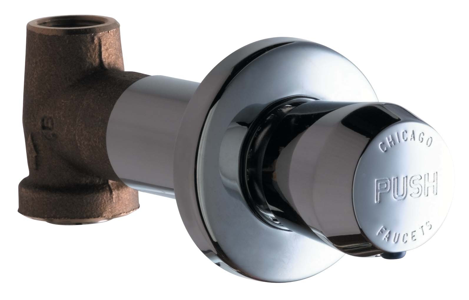 Chicago 770-665PSHCP Concealed Straight Valve