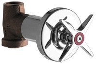Chicago 770-HOTABCP Hot Water Concealed Straight Valve