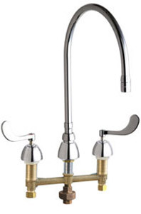 Chicago 786-TWGN10ASE3AB Concealed Hot and Cold Water Sink Faucet with Third Water Inlet