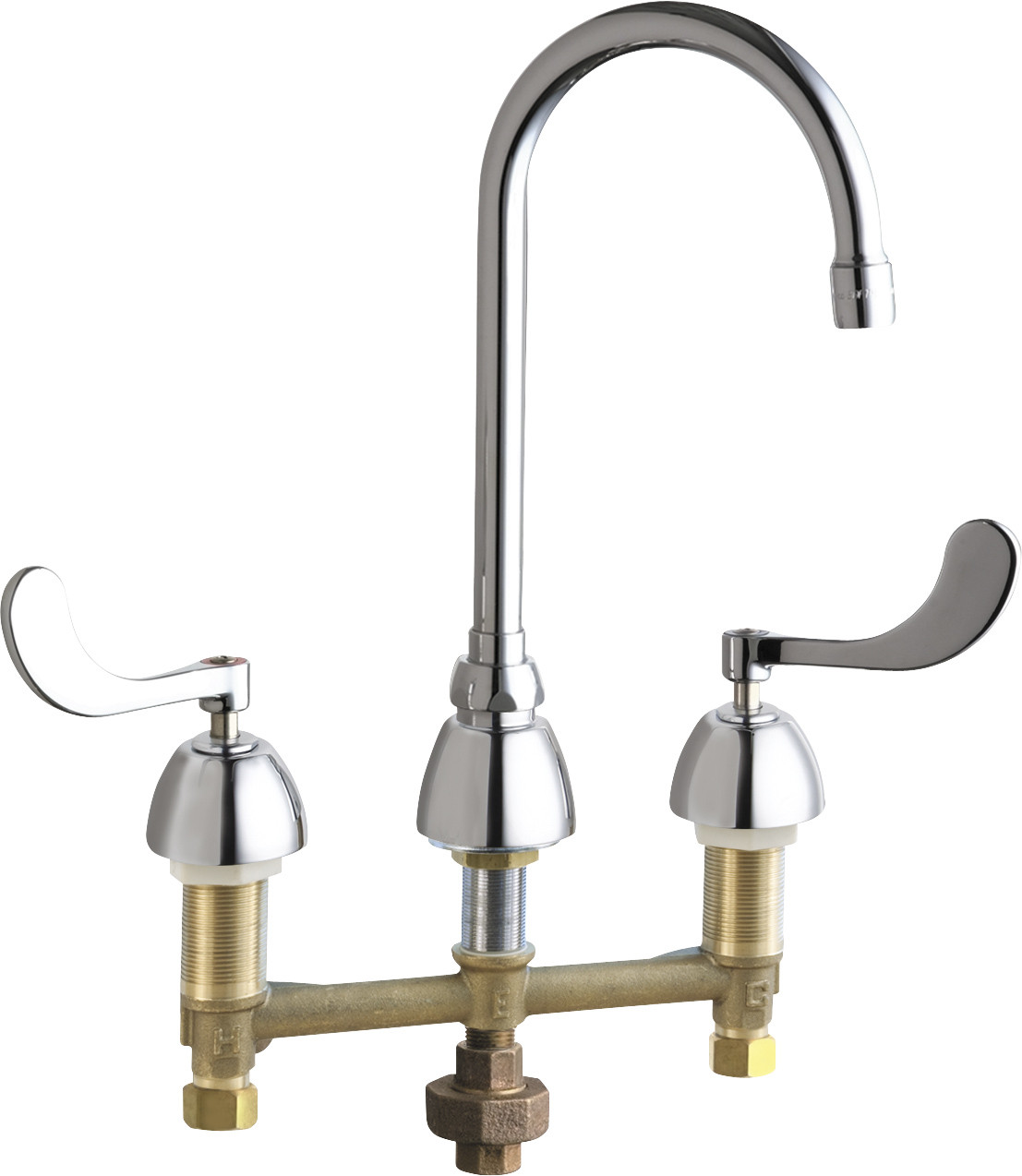 Chicago 786-TWGN2AE3ABCP Concealed Hot and Cold Water Sink Faucet with Third Water Inlet