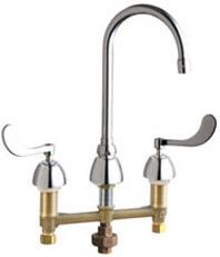 Chicago 786-TWGN2AE3XKABCP Concealed Hot and Cold Water Sink Faucet with Third Water Inlet