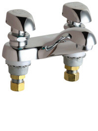 Chicago 802-335ABCP Hot and Cold Water Metering Sink Faucet