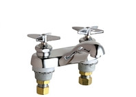 Chicago 802-633ABCP Hot and Cold Water Metering Sink Faucet
